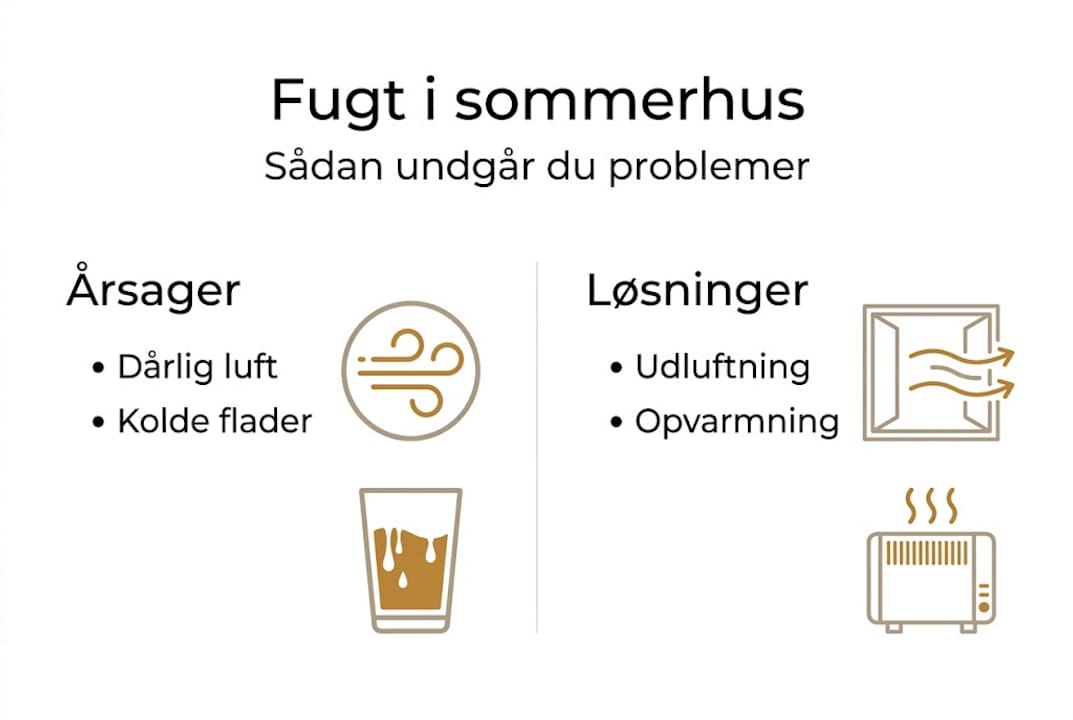 Forstå fugt i sommerhus: beskyt dit indeklima 4 Grafisk guide: Sådan opstår fugt i sommerhuset – og hvad du kan gøre ved det