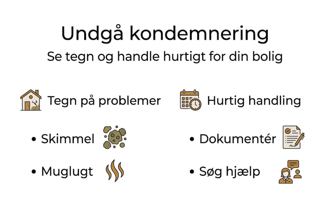 Kondemnering: sådan håndterer du farlig bolig 4 Grafik over tegn på og procedurer ved nedrivning af bygninger