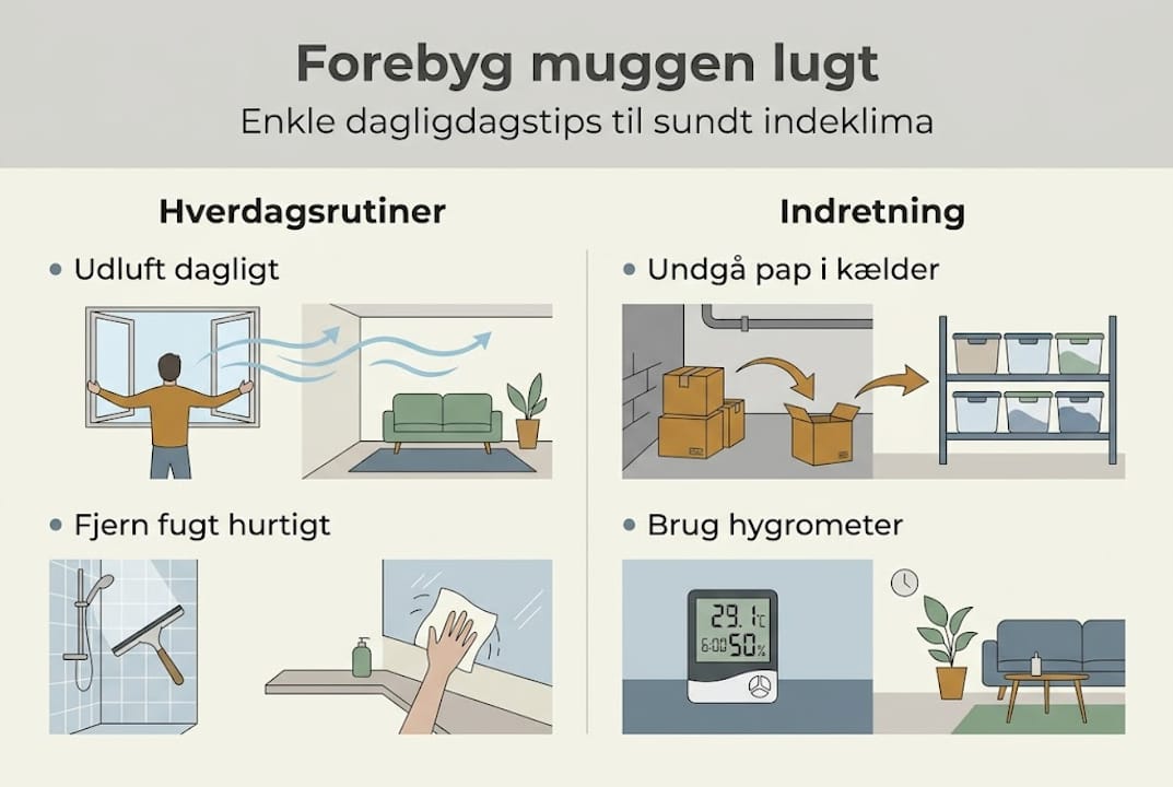 Fjern muggen og jordslået lugt i hjemmet: guide 4 Grafik: Sådan undgår du dårlig lugt og mug i hjemmet