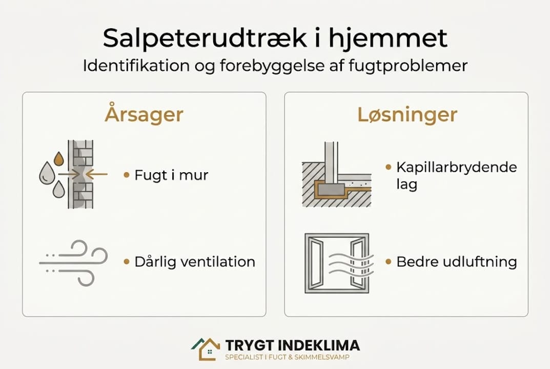 Sådan håndterer du salpeterudtræk effektivt i din bolig 4 Oversigt: Hvorfor opstår salpeterudtræk – og hvad kan du gøre ved det?