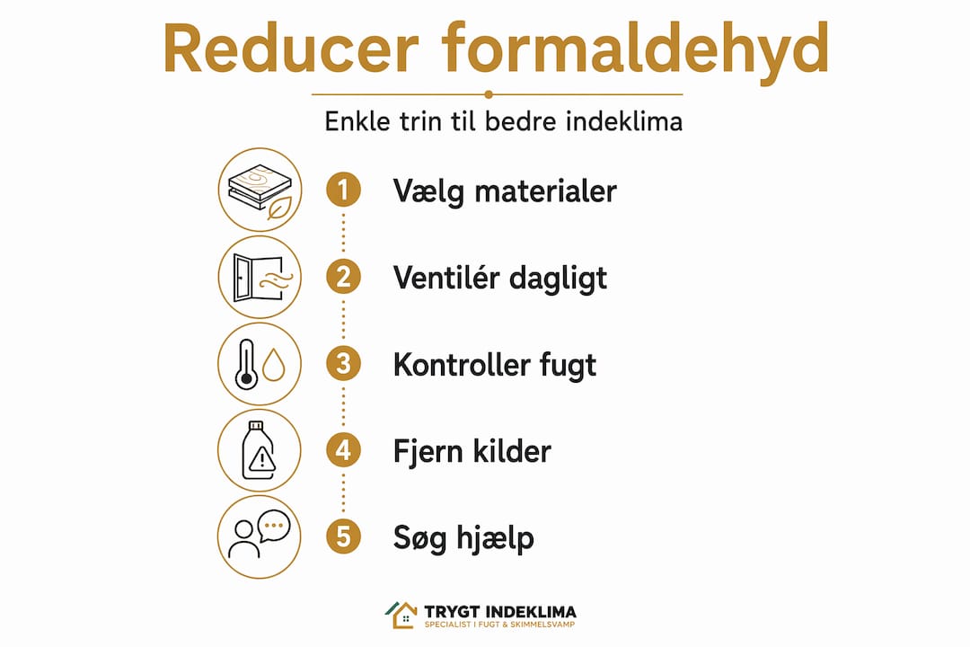 Formaldehyd i hjemmet: hvad du bør vide 4 Infografik: Fem gode råd til at mindske formaldehyd i hjemmet