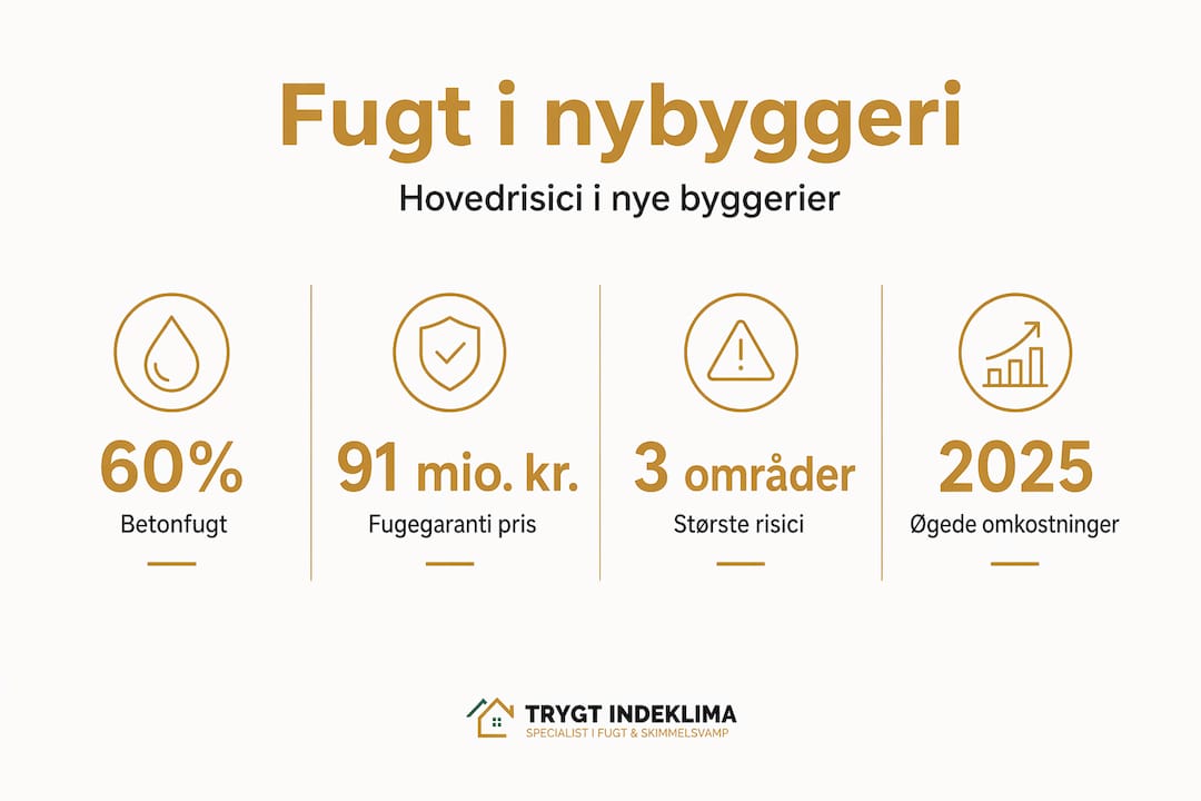 Fugt i nybyggeri: risikoområder og fugtmåling 4 Grafisk overblik: Nøgletal om fugtproblemer i nyt byggeri
