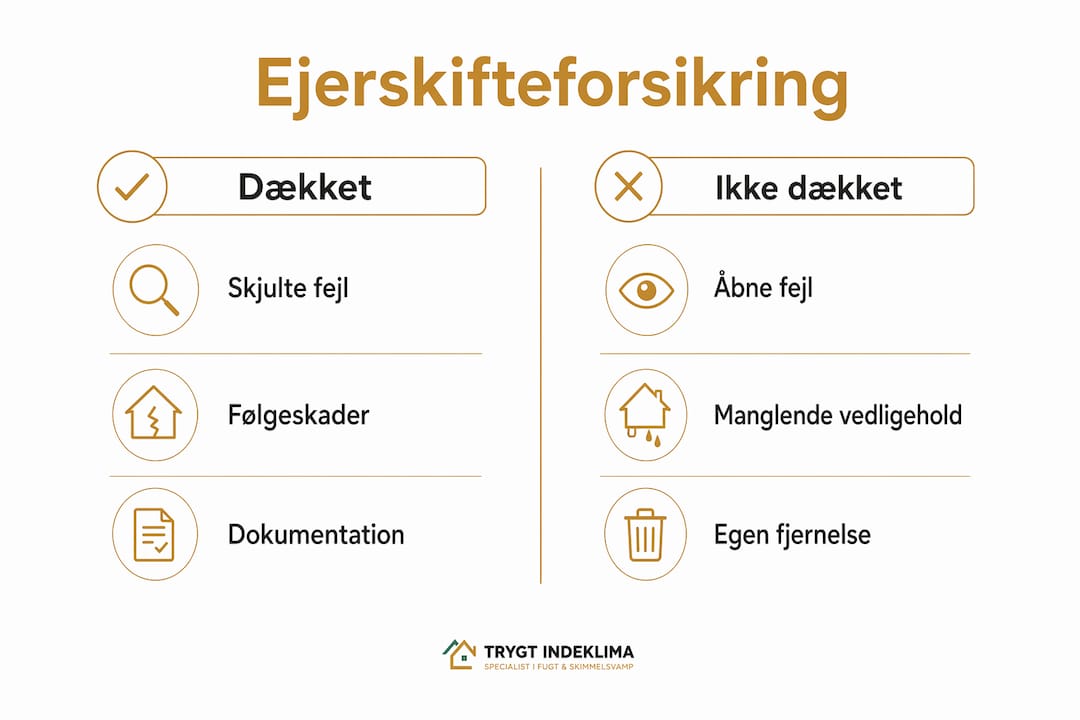 Skimmelsvamp og ejerskifteforsikring: hvad dækkes? 4 Grafisk oversigt: Sådan dækker din ejerskifteforsikring ved skimmelsvamp