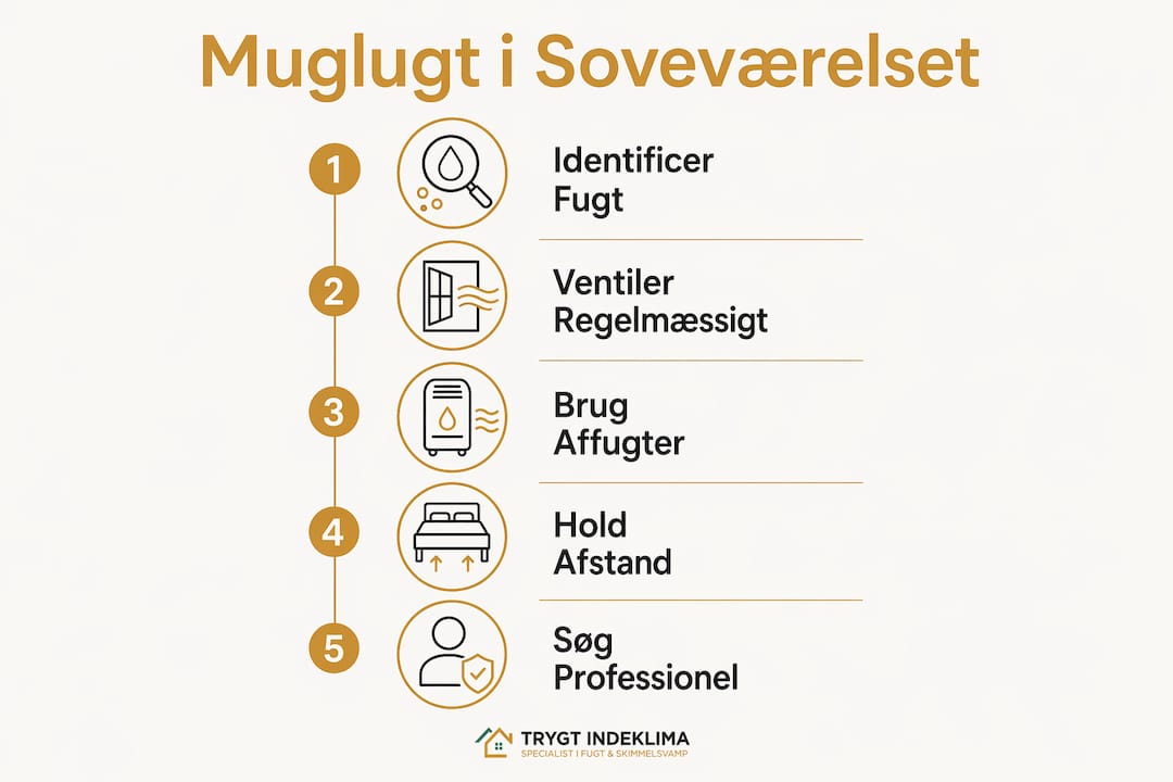 Grafik: Sådan slipper du af med muggen lugt i soveværelset – trin for trin