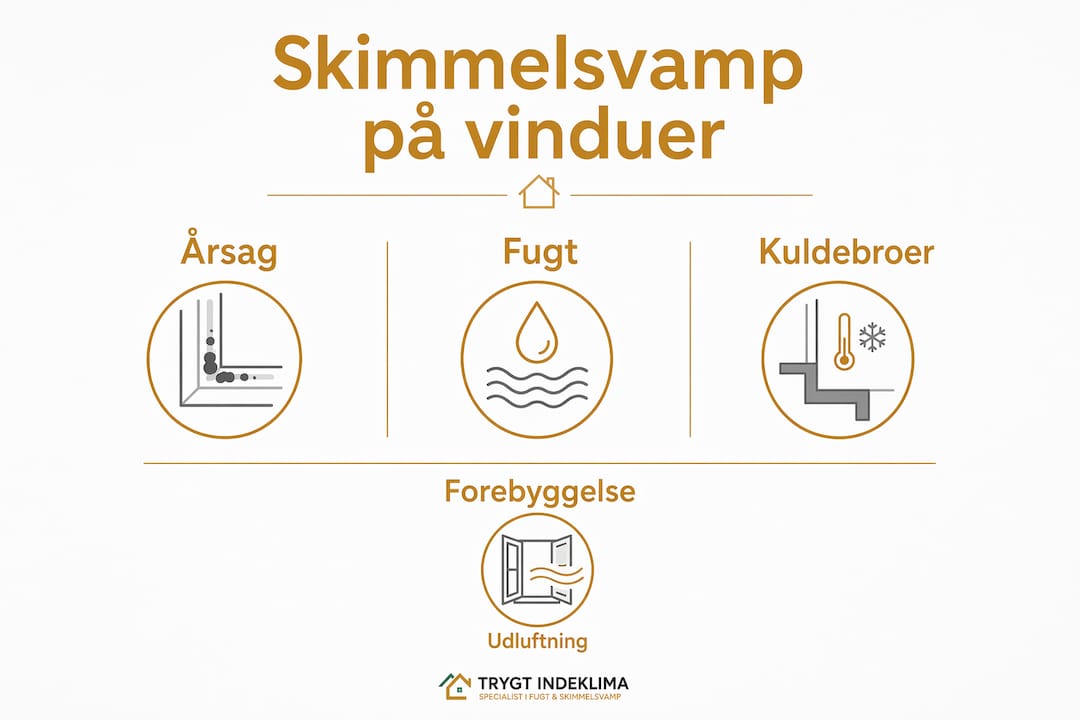 Skimmelsvamp på vindue og i vindueskarmen 4 Oversigt: Hvorfor opstår der skimmelsvamp på vinduer – og hvordan undgår du det?