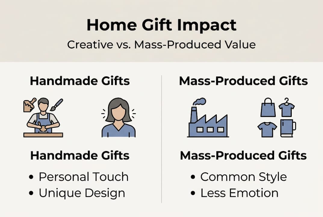 Infographic contrasts creative and mass-produced home gifts