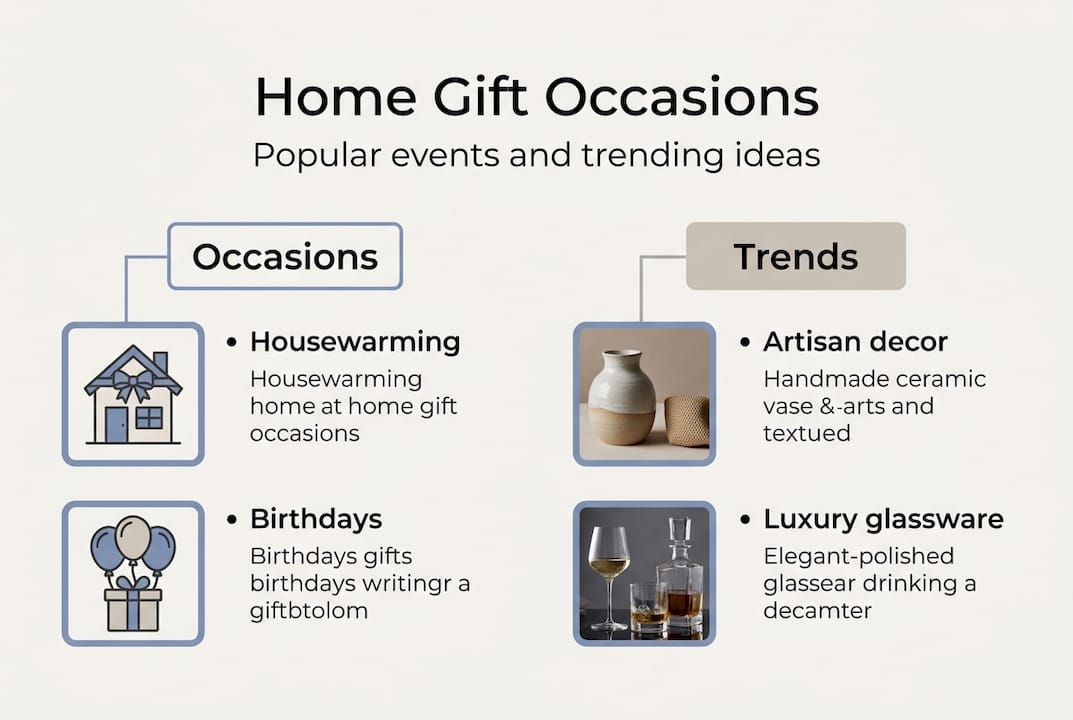 Infographic on home gift occasions and trends