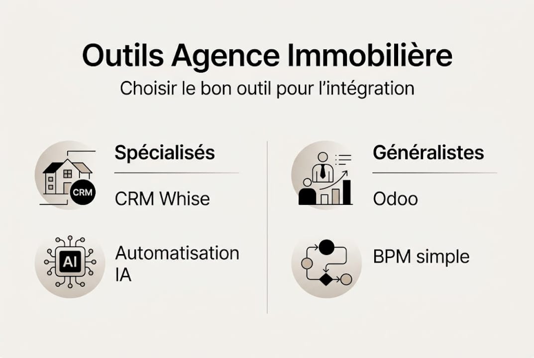 Comparatif des outils professionnels incontournables pour les agences, présenté sous forme d’infographie