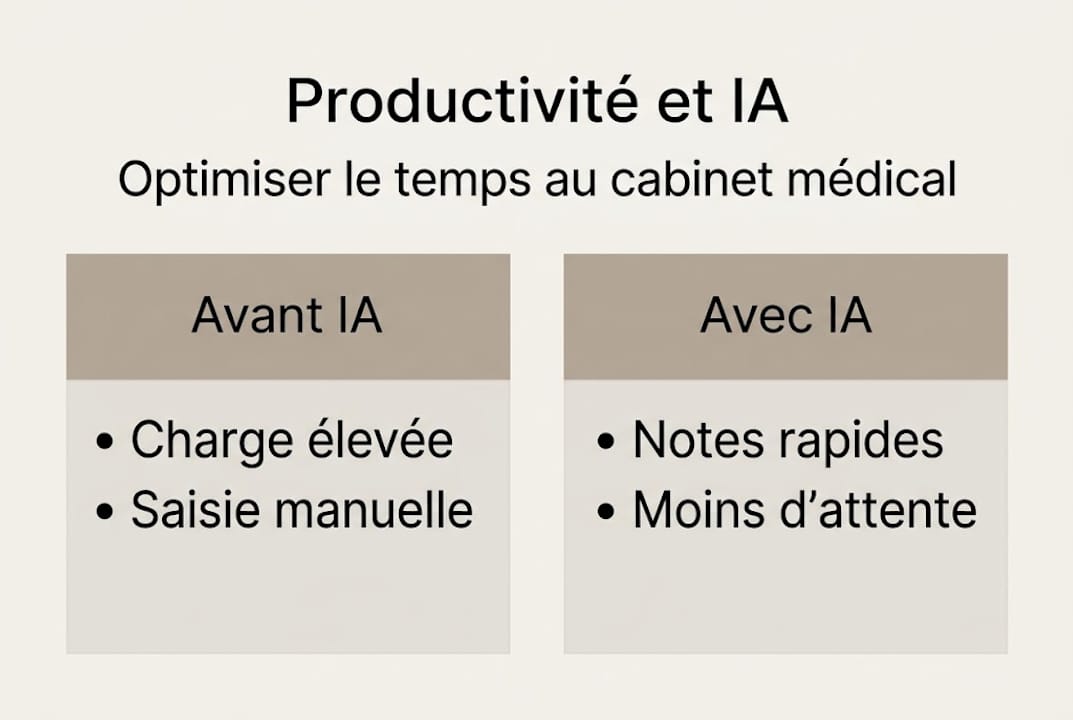 Infographie : comment l’IA booste la productivité des cabinets médicaux