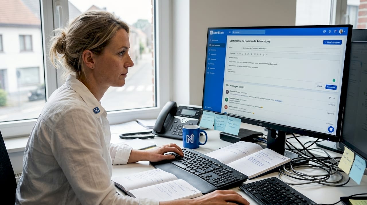Le responsable PME supervise la mise en place de la communication automatisée.