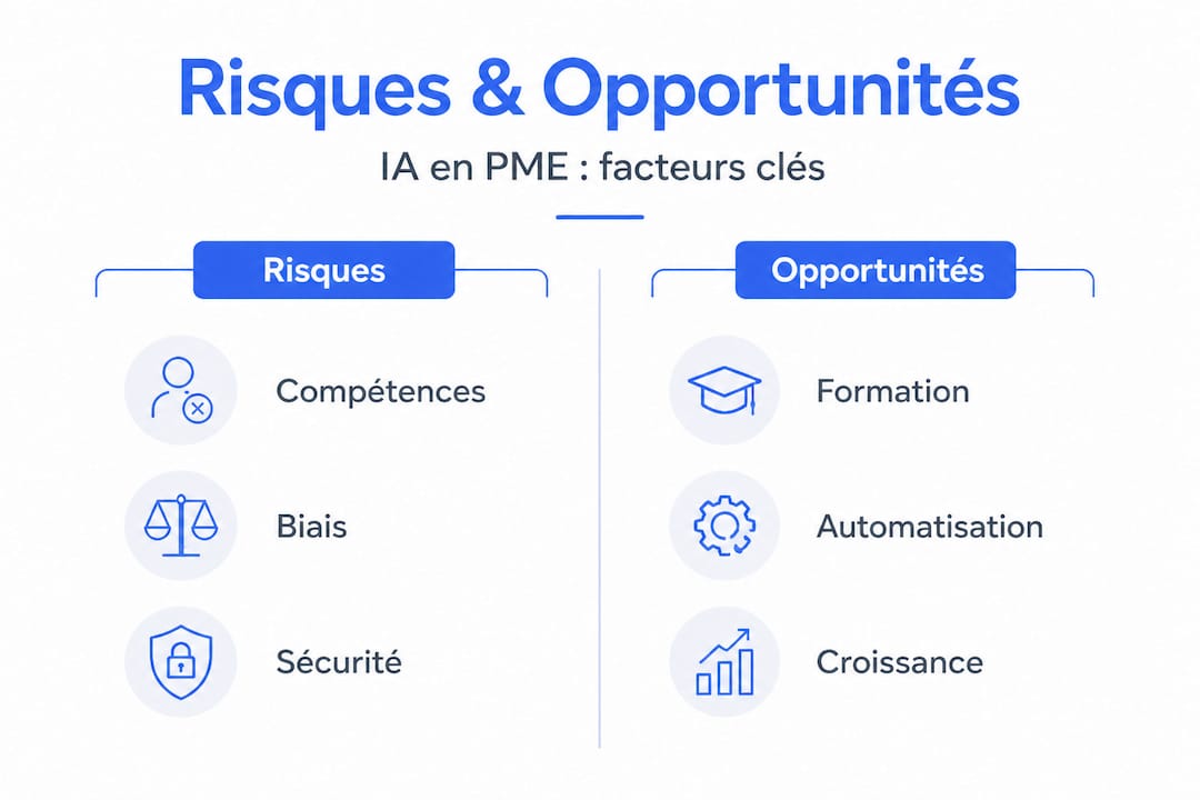 Infographie : les atouts et les défis de l’intelligence artificielle pour les PME