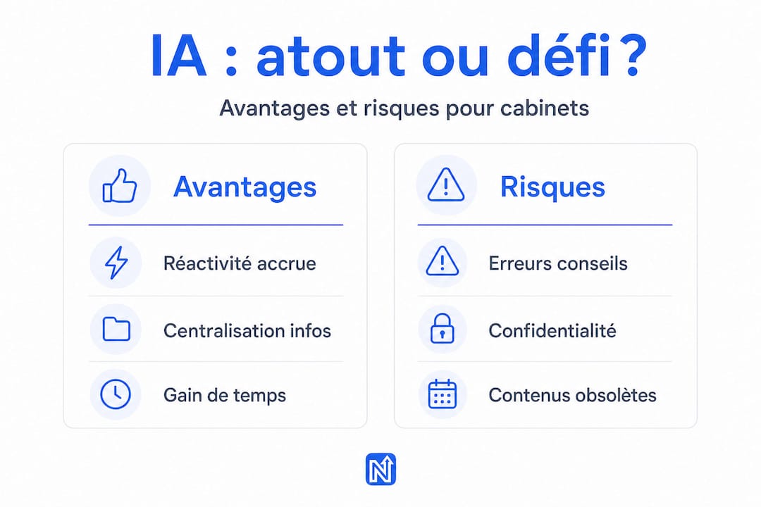 Infographie : atouts et limites de l’IA pour les cabinets