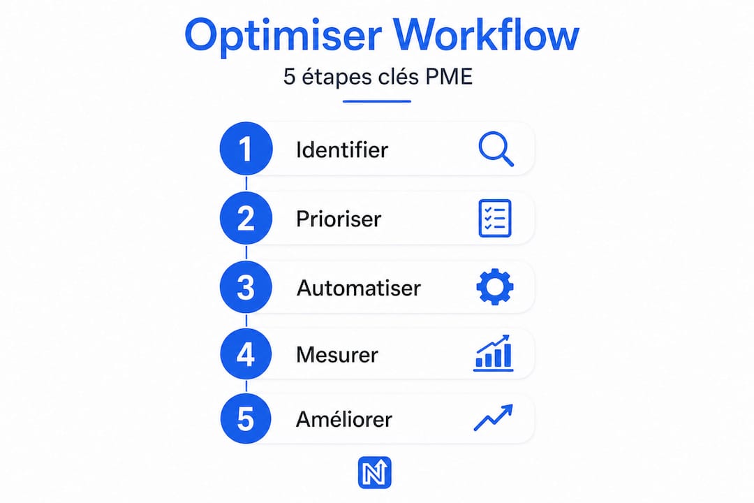 Optimiser le workflow des PME : 5 étapes clés en infographie