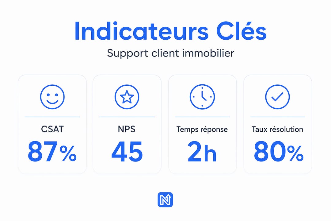Les indicateurs clés à suivre pour mesurer la performance du service client dans l’immobilier – en un coup d’œil