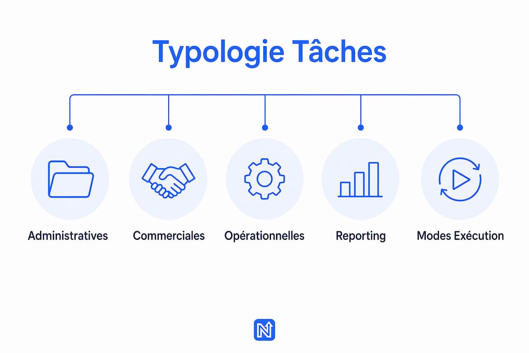 Schéma illustrant l’organisation des différentes catégories de tâches répétitives