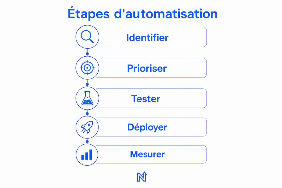 Découvrez en un coup d’œil les différentes étapes clés pour mettre en place l’automatisation grâce à cette infographie.