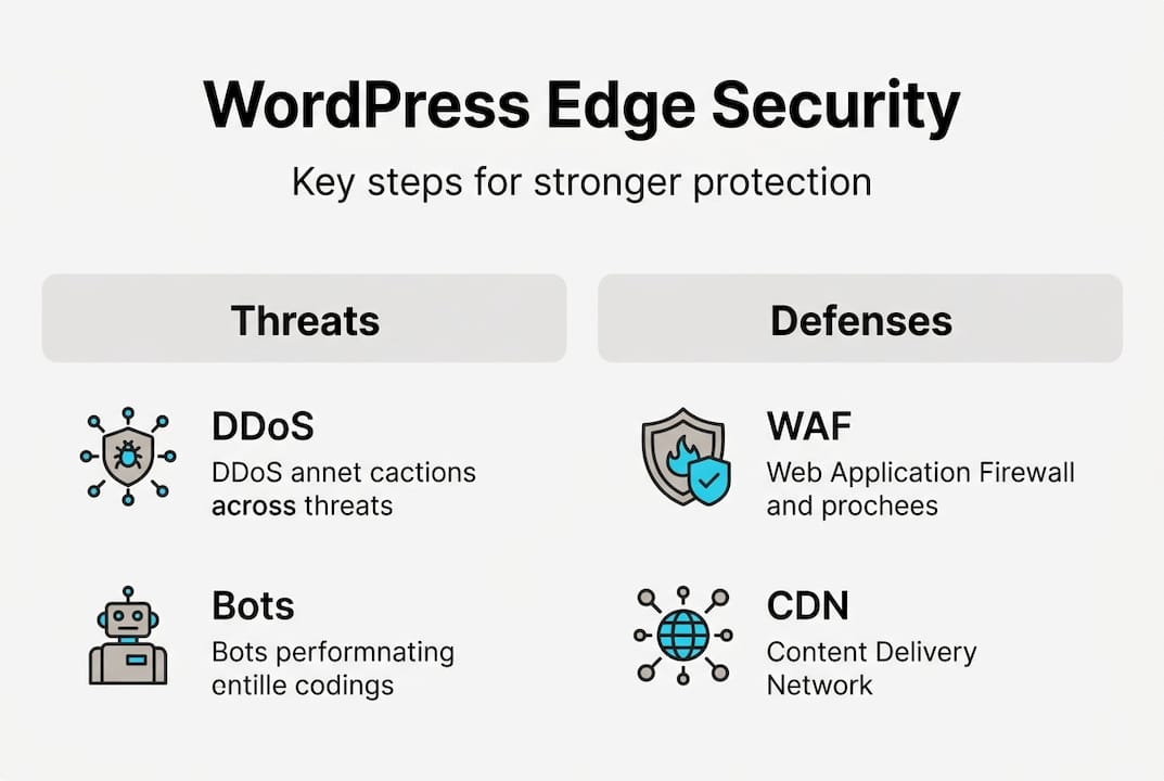 Infographic of edge security steps and tools