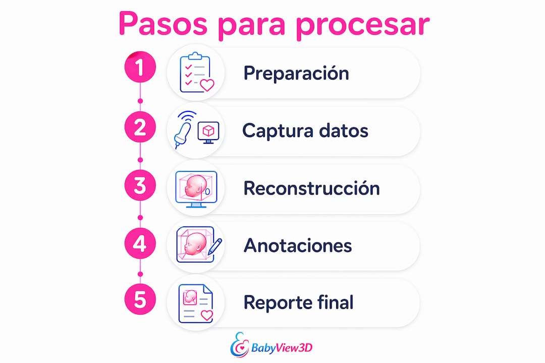 Infografía: guía paso a paso para el procesamiento de imágenes 3D de ultrasonido