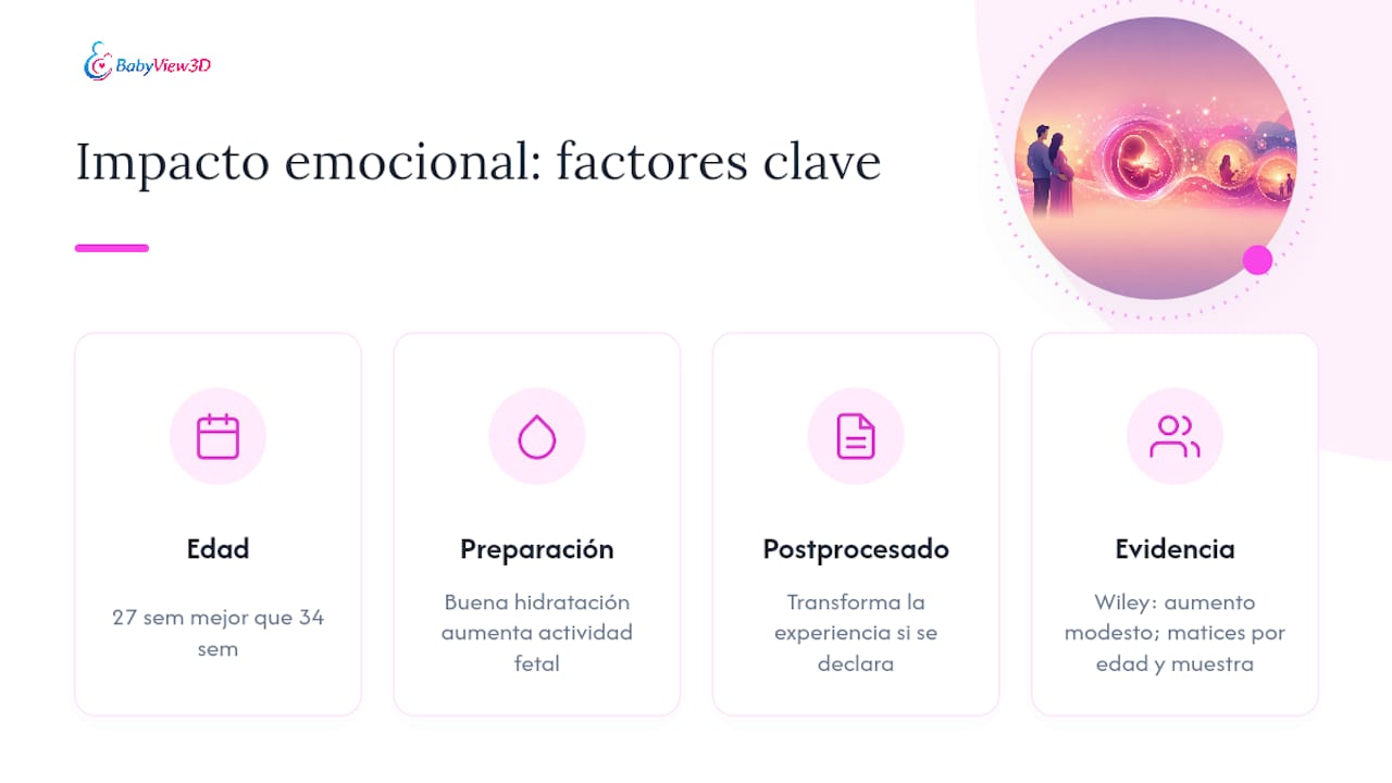 Esquema de los principales factores emocionales que influyen durante las ecografías prenatales