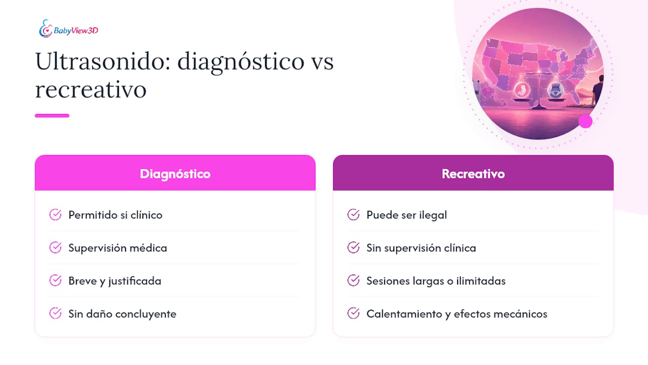 Qué dice la FDA sobre el ultrasonido recreativo y por qué advierte contra él — overview diagram