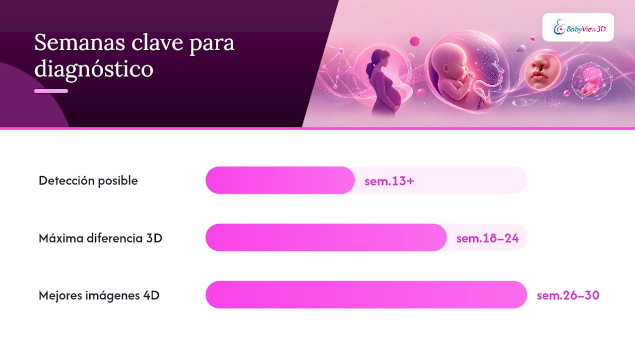 Cómo y cuándo se detecta el labio leporino con ecografía 2D y 3D — overview diagram