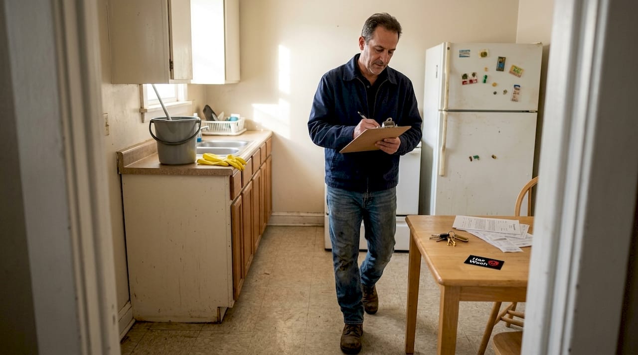 Landlord reviews safety checklist in Detroit rental