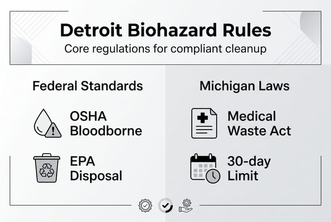 Infographic Detroit biohazard regulation summary