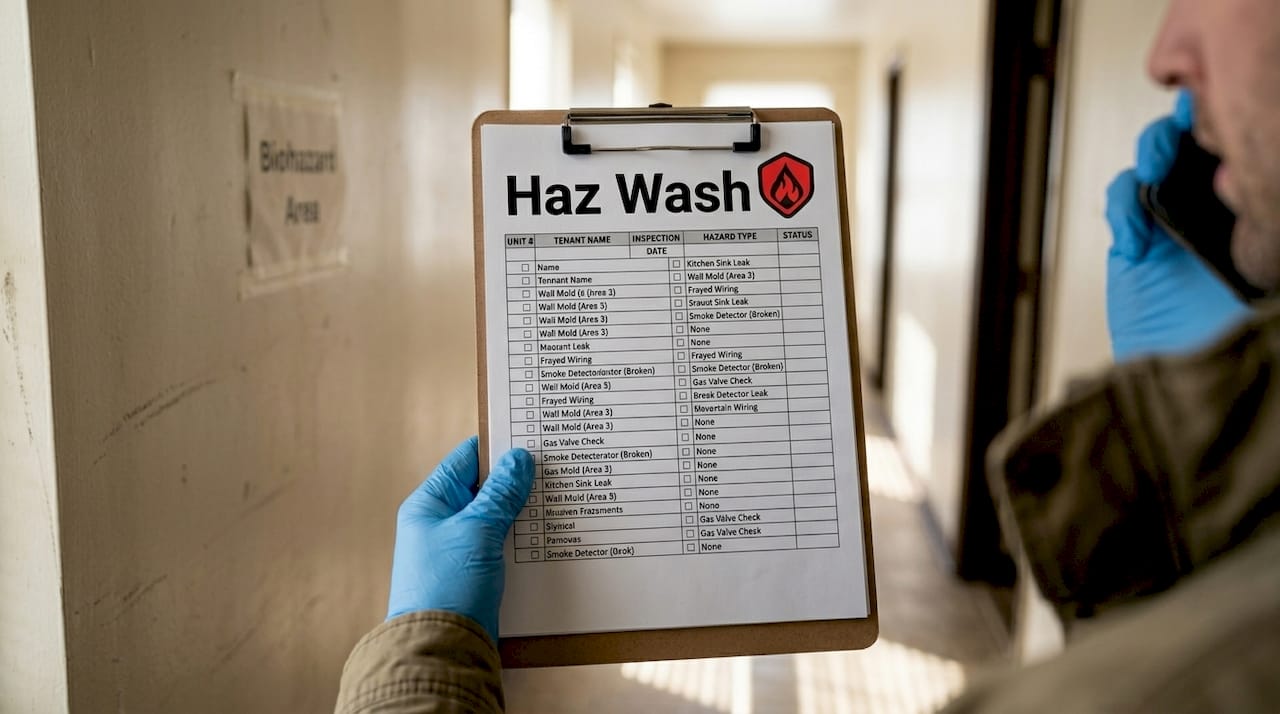 Property manager checks Detroit biohazard protocol