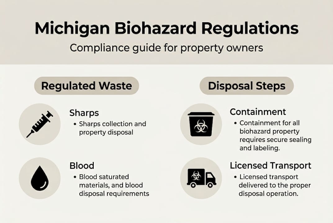 Infographic on Michigan biohazard disposal rules