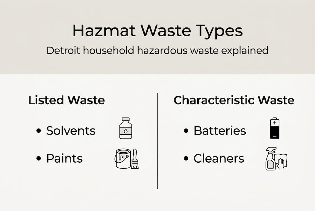 Infographic on hazmat waste types in Detroit