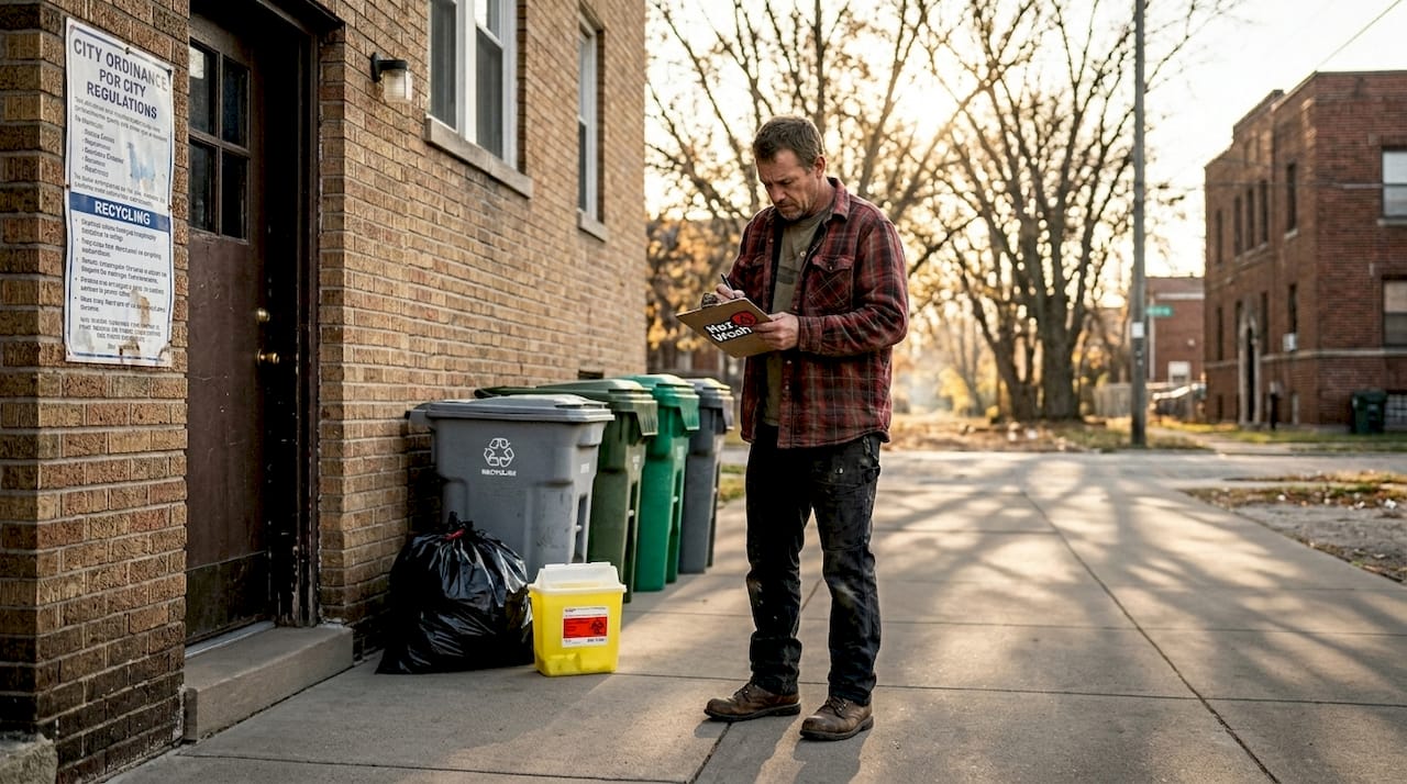 Detroit property owner assessing regulated waste area