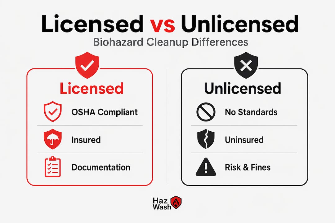 Comparison of licensed and unlicensed cleanup features