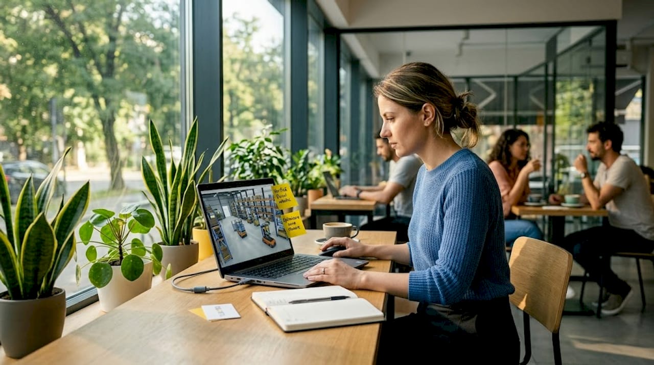 Expert analizând soluții digitale de tip twin pentru logistică