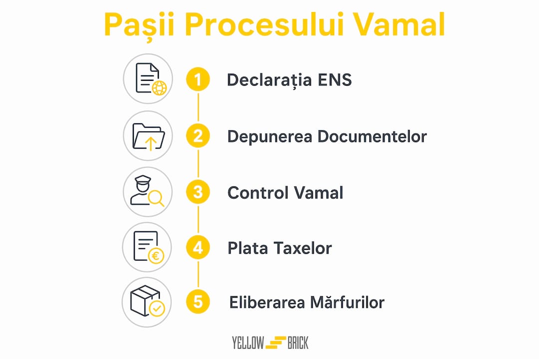 Grafic explicativ: cum decurge procesul de import și export la vamă, pas cu pas