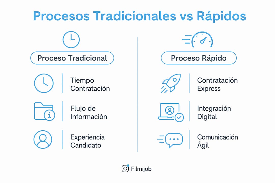 Infografía sobre las diferencias entre los procesos tradicionales y ágiles en el sector retail