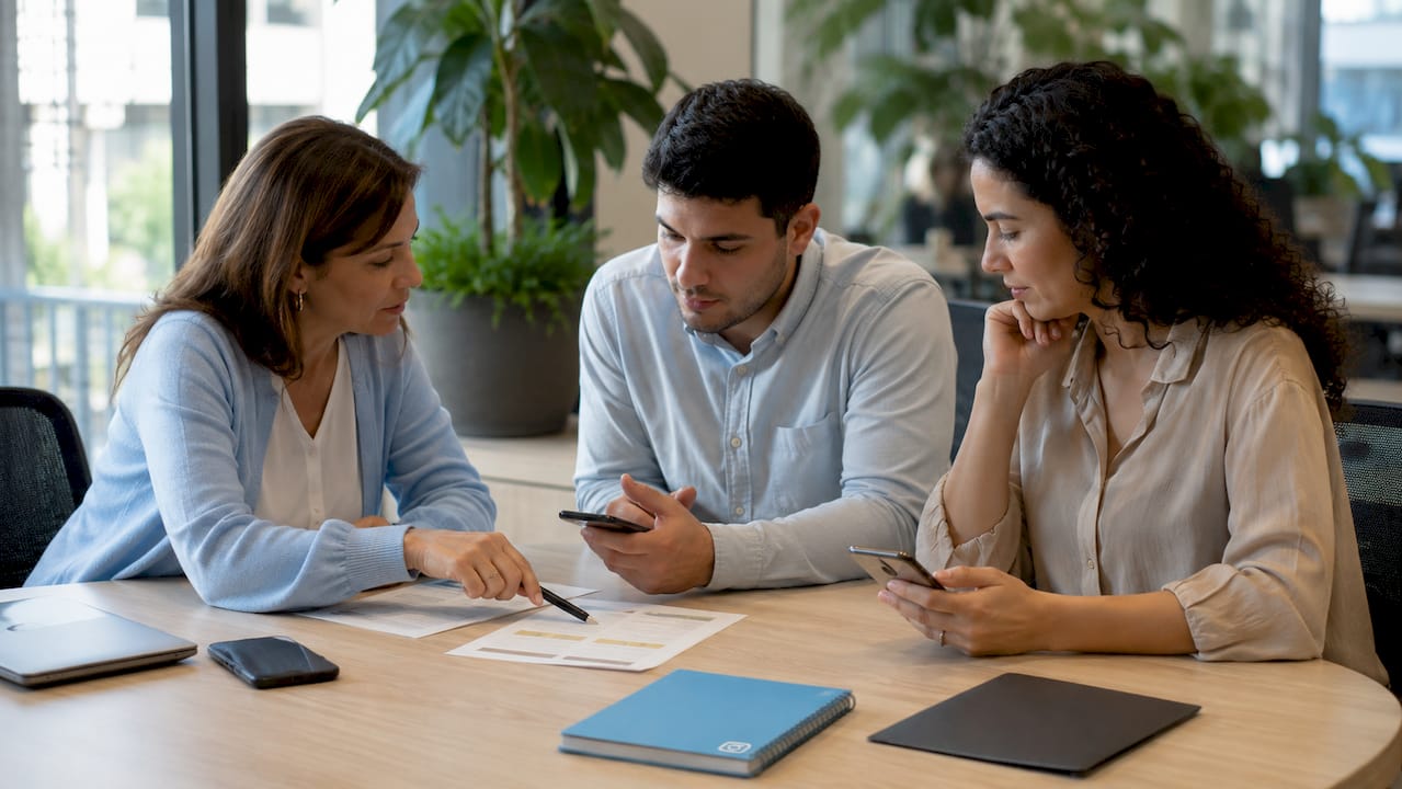 El equipo de Recursos Humanos analiza las diferentes opciones para atraer nuevos talentos.