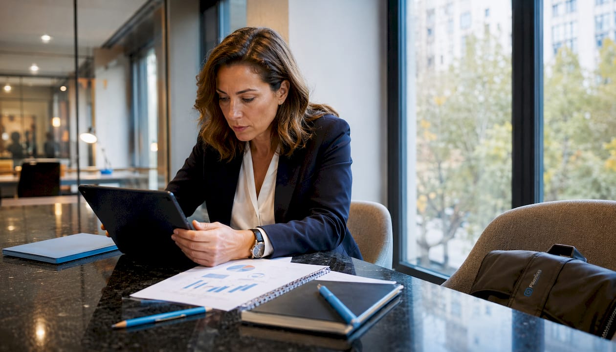 Responsable de Recursos Humanos evaluando diferentes plataformas disponibles