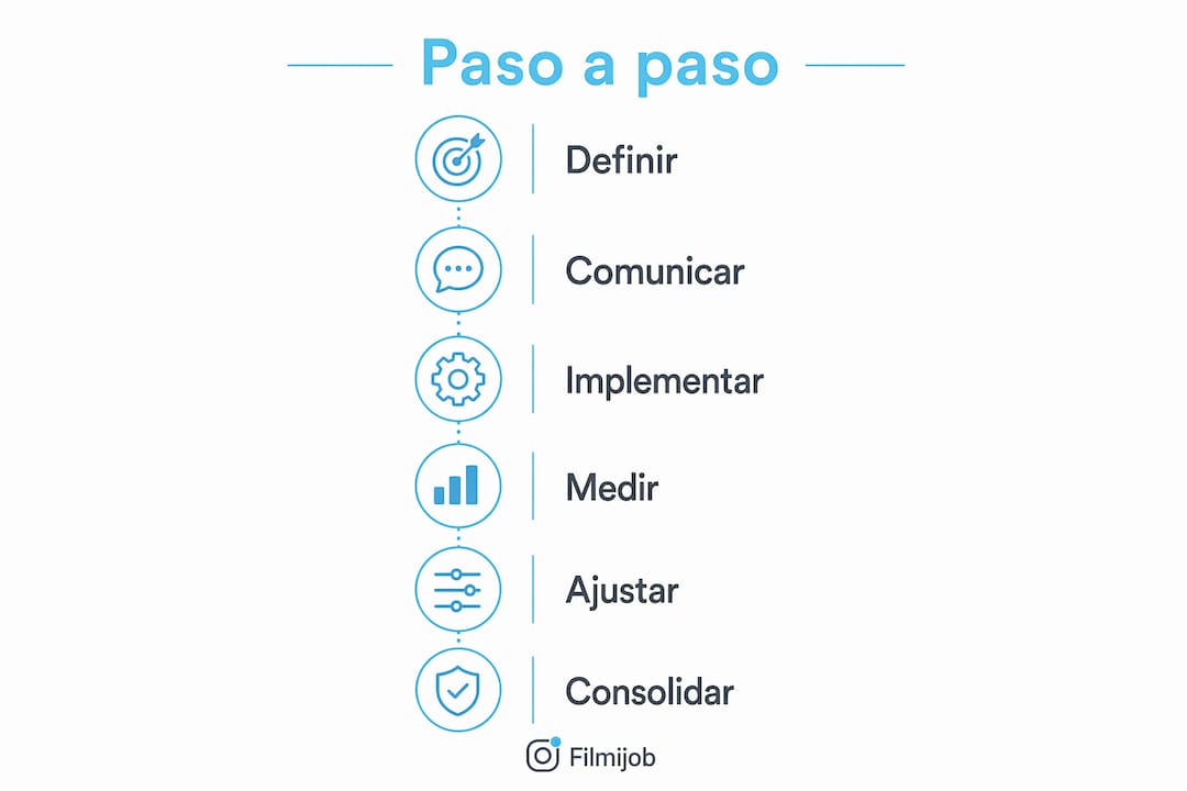 Infografía: los seis pasos clave para seguir una hoja de ruta