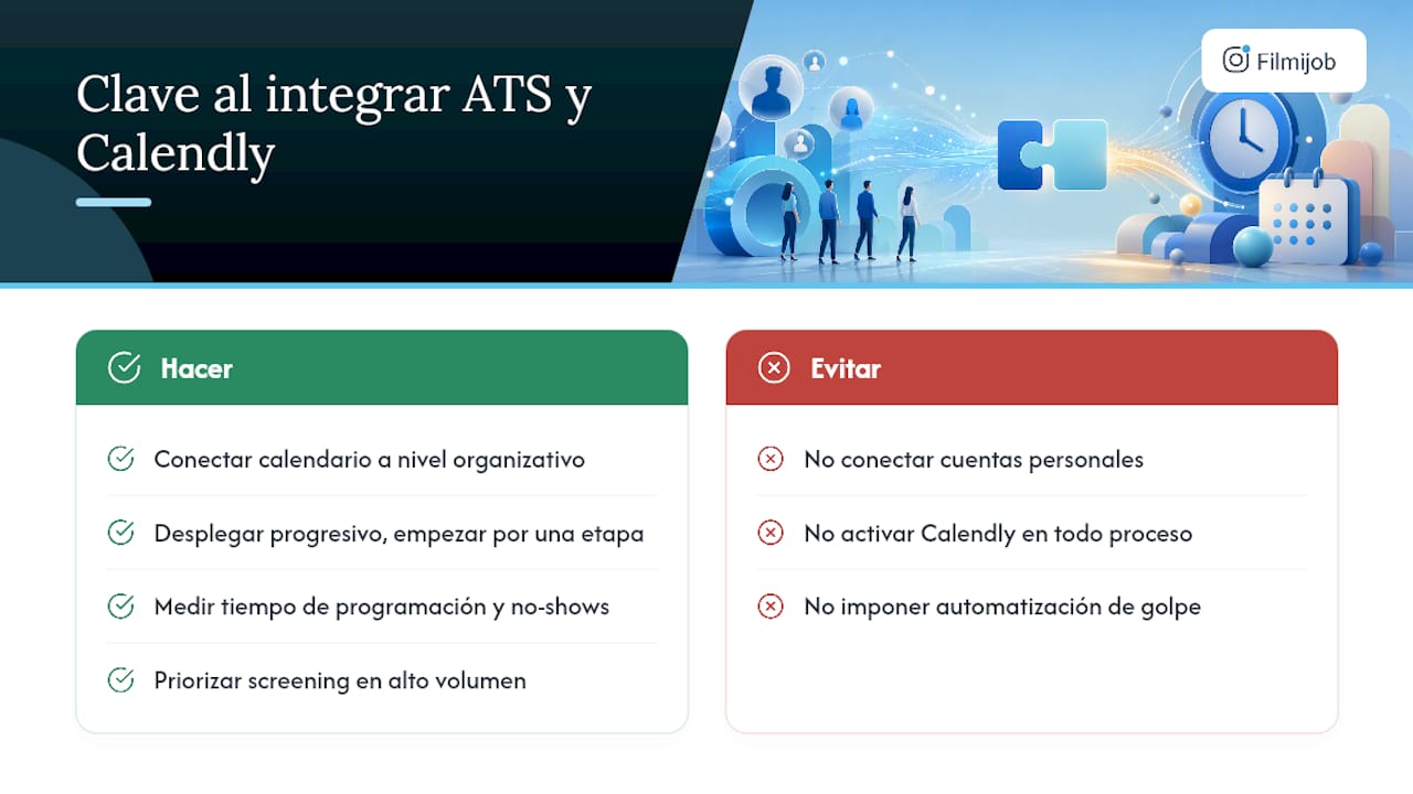 Lo que realmente marca la diferencia al integrar ATS y Calendly — overview diagram