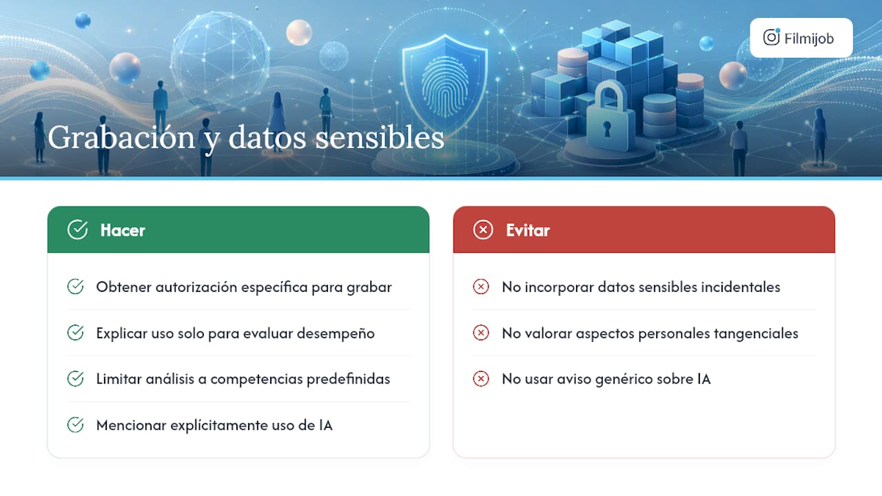 Datos sensibles y autorización específica para grabar la sesión — overview diagram