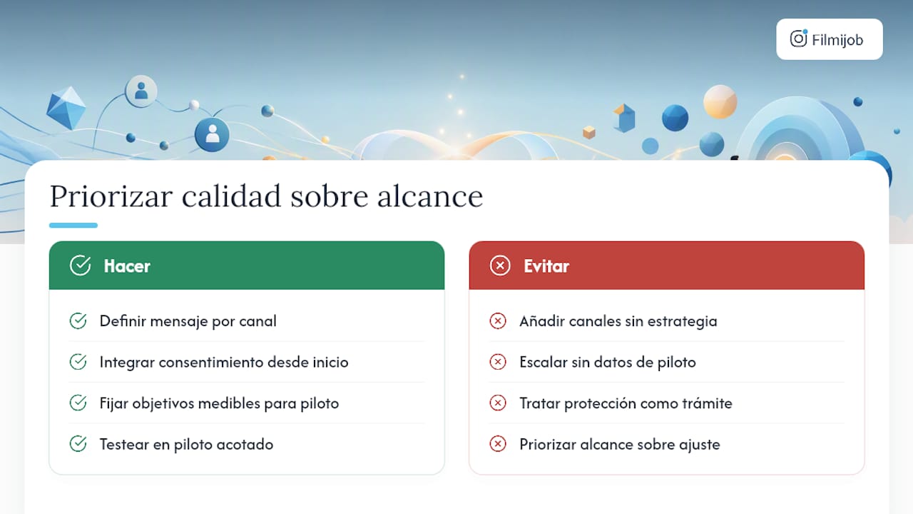 Lo que de verdad importa al priorizar canales — overview diagram