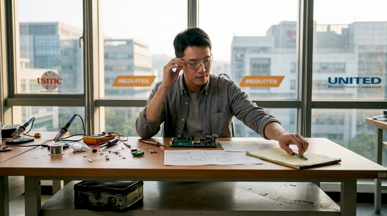 Engineer working in Hsinchu Science Park lab