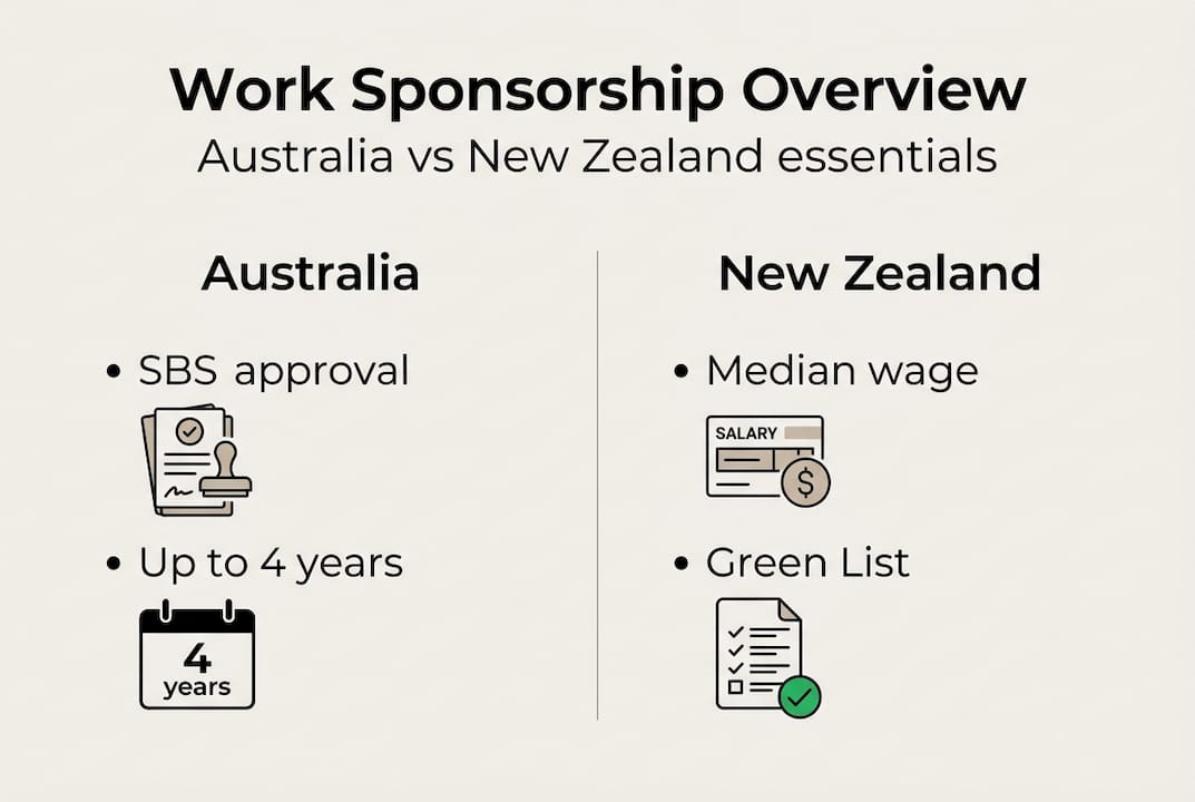 Infographic of Australia and New Zealand requirements