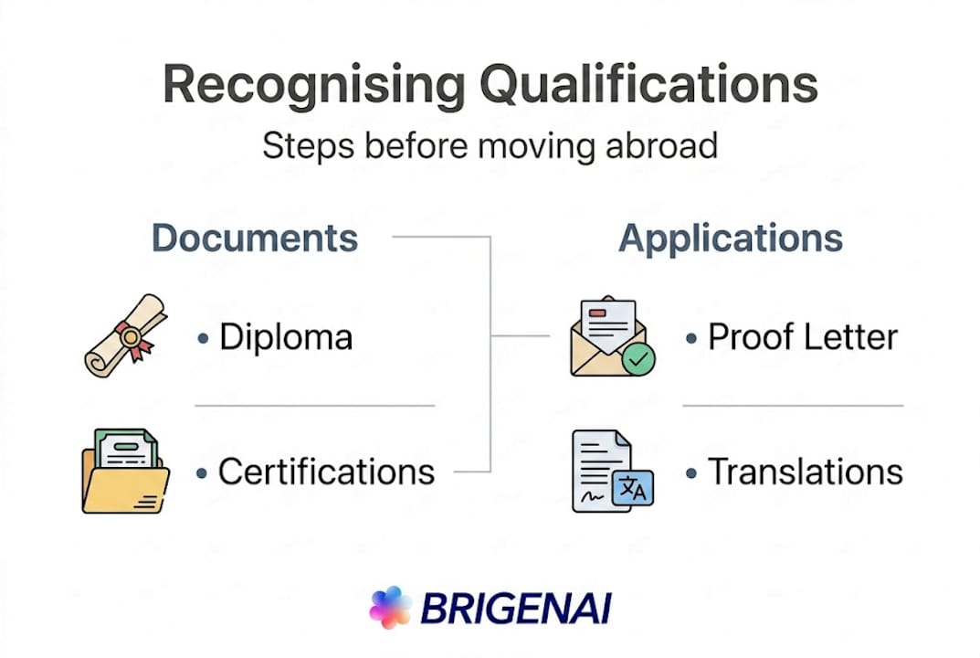 Infographic showing qualification check steps