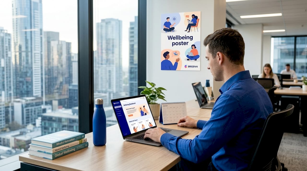 Employee relaxing in Singapore office workspace