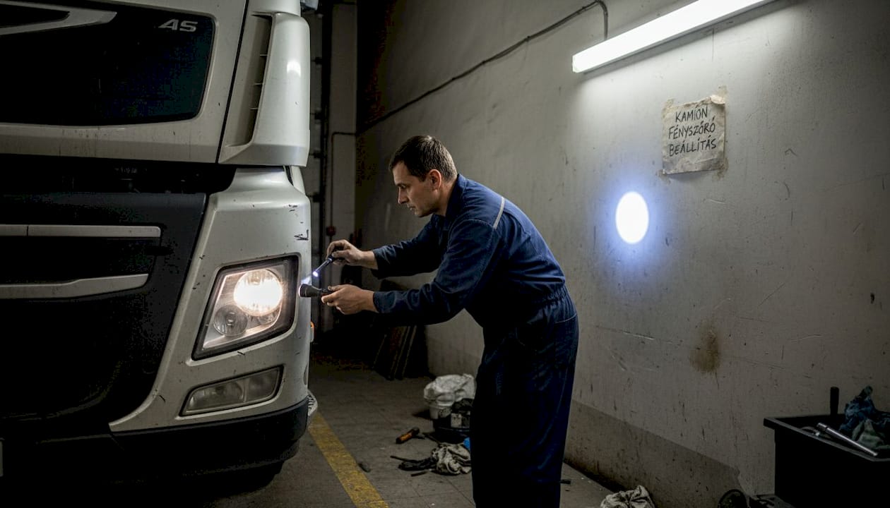 Precise truck headlight adjustment step-by-step