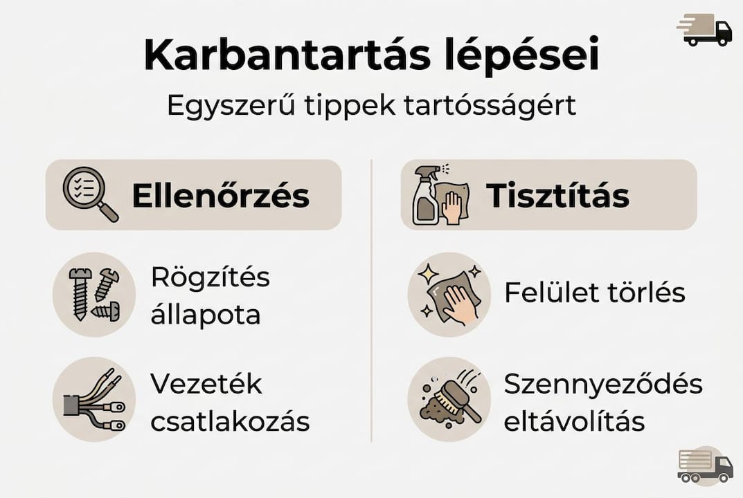 Infografika: Így tartsd karban a kamionod kiegészítőit lépésről lépésre
