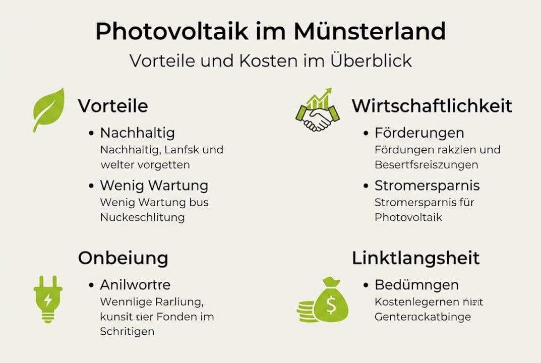 Grafik: Die wichtigsten Vorteile und die Wirtschaftlichkeit von Photovoltaik im Überblick