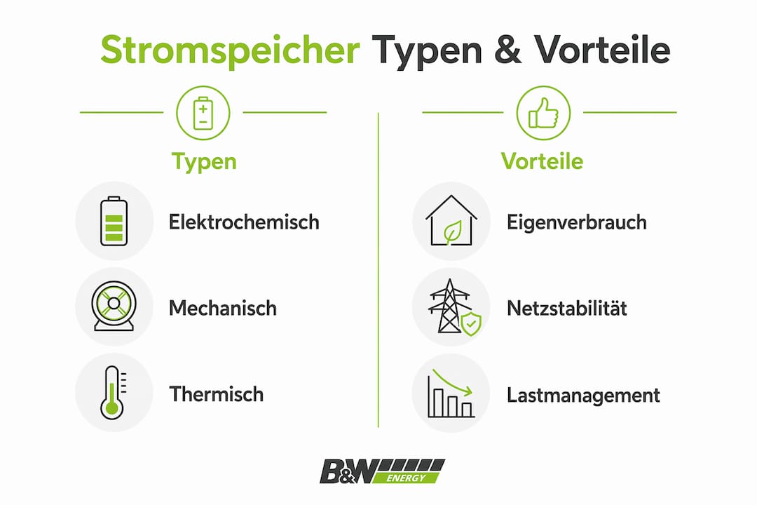 Übersicht: Welche Stromspeicher gibt es und welche Vorteile bieten sie?