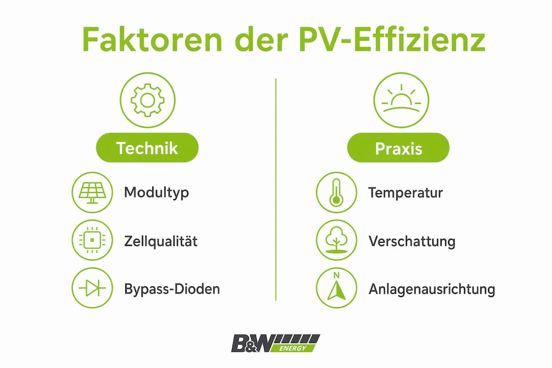Übersicht: Welche Faktoren beeinflussen die Effizienz von Photovoltaikanlagen?